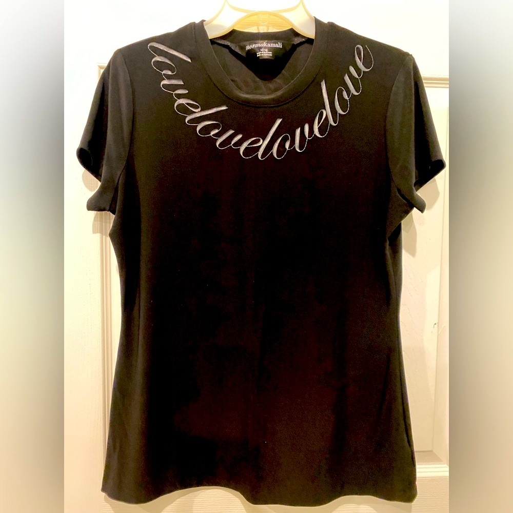 Norma Kamali Black Fitted Short Sleeve T-Shirt